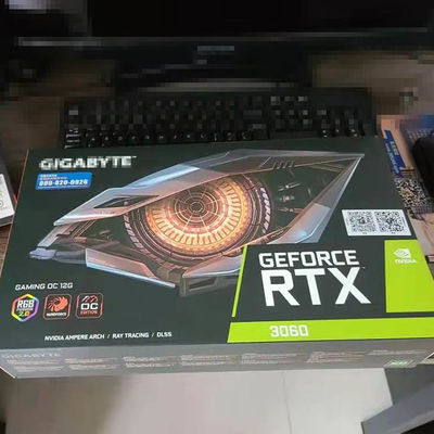 Drie Ventilators Grafische Videokaarten NVIDIA Gigabyte RTX 3060 GOKKEN OC 12G GDDR6