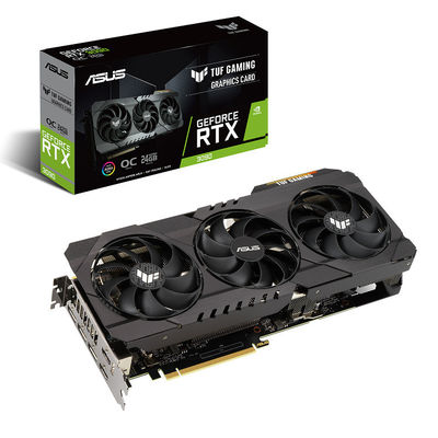 Van de het Gokkengrafiek van DDR6X TUF de Kaart RTX 3090 OC 24G GOKKEN 1740 1770MHz Cyberpunk